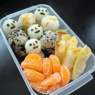 みんなのお弁当★雪だるまおにぎり